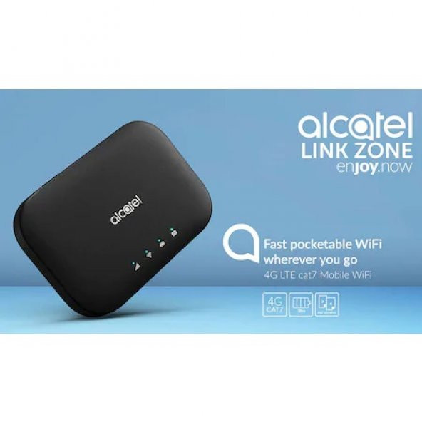 Alcatel Link Zone WINN WiFi 4G LTE MW40V-2AALTR1 Siyah - Resim 3
