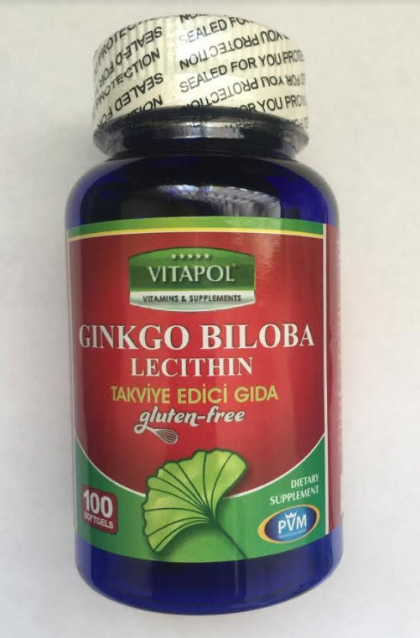 Vitapol Ginkgo Biloba Lecithine "Gluten Free" 100 Softgel - 1