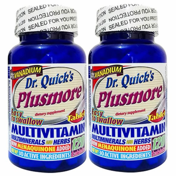 Dr Quicks Plusmore Multi Vitamin Mineral 120 Tablet 2 kutu
