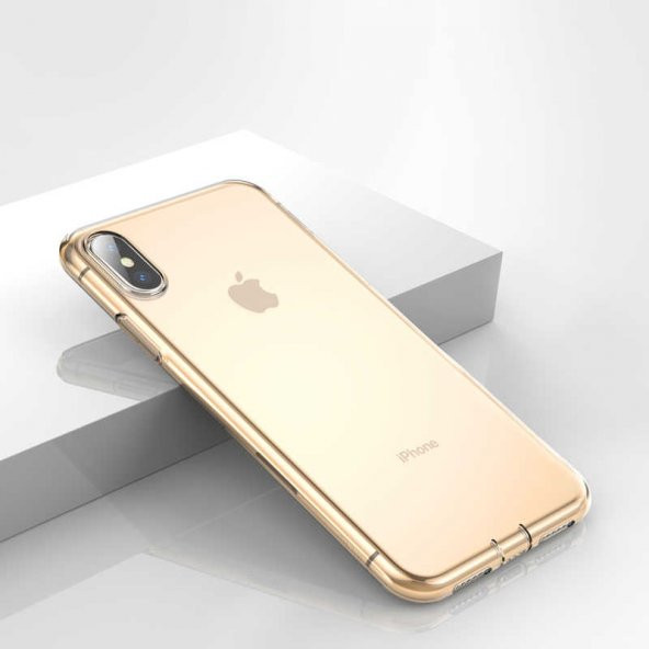 Baseus Simplicity serisi(dust-free)iPhone XS MAX 6.5" Şeffaf Gold