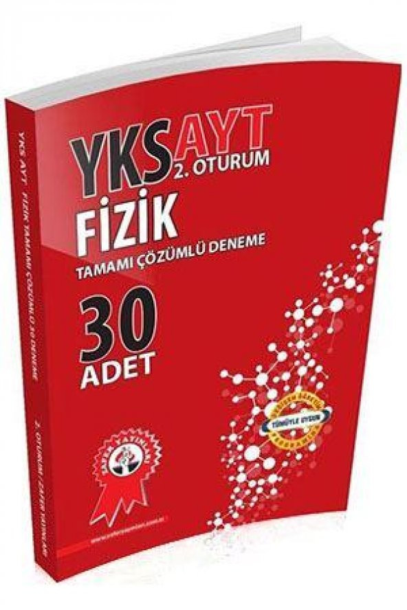 YKS AYT Fizik Tamamı Çözümlü Deneme 30 Adet Zafer Yayınları