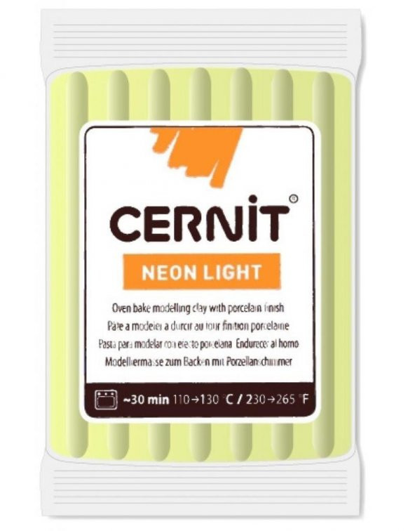 Cernit Neon Light Karanlıkta Parlayan Polimer Kil 56gr 700 Neon Y