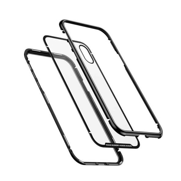 Apple iPhone X Baseus Manyetik Metalik Kılıf Arka Kapak Koruma