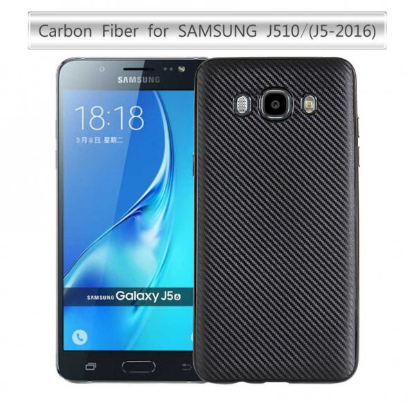 Samsung Galaxy J5 2016 Kılıf Lopard Karbon Silikon Kapak Arka Koruma - 1