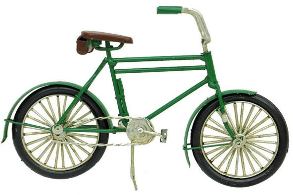 Dekoratif Metal Yeşil Bisiklet
