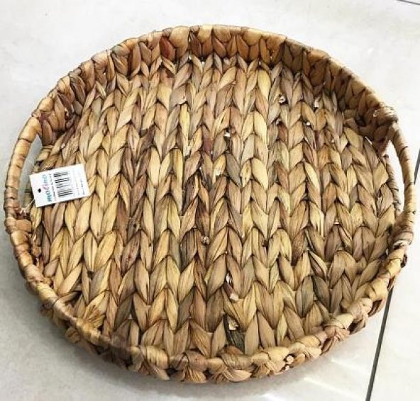 Hasır Yuvarlak Sunum,Servis Tepsi 35cm