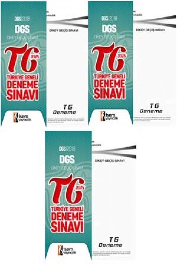 İsem Yayıncılık DGS Türkiye Geneli 3 Deneme Sınavı 2018