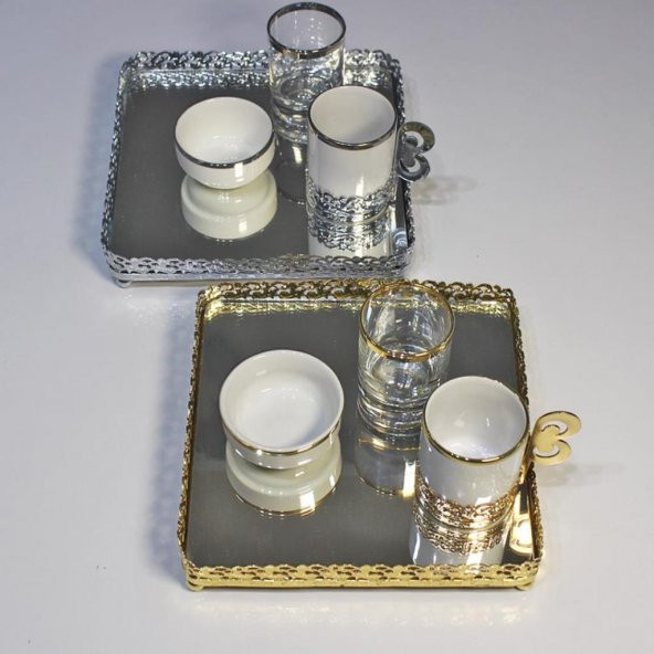 TÜRK KAHVESİ DAMAT FİNCAN SETİ-GOLD - 4