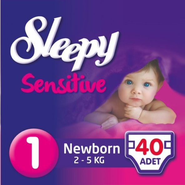 Sleepy Jumbo No:1 2-5Kg 40lı Sensitive Bebek Bezi