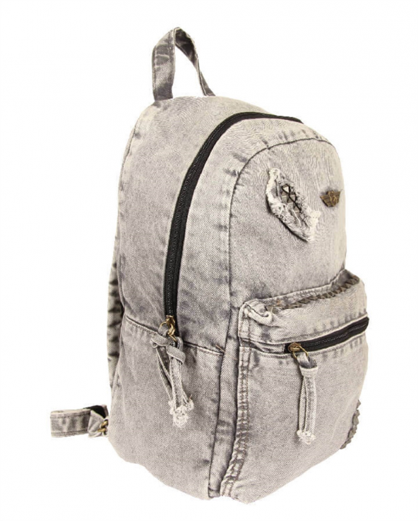 Alone Denim Kadın Sırt Çantası 5118 Sis Denim - 4