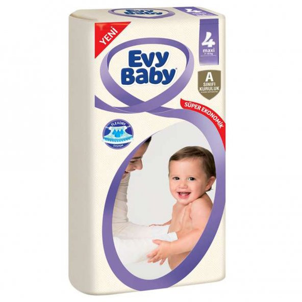 Evy Baby 4 Numara Maxi Bebek Bezi 38 Adet 7-18 Kg