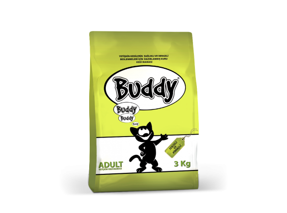 Buddy Cat Sebzeli ve Pirinçli Yetişkin Kedi Maması 3 Kg.