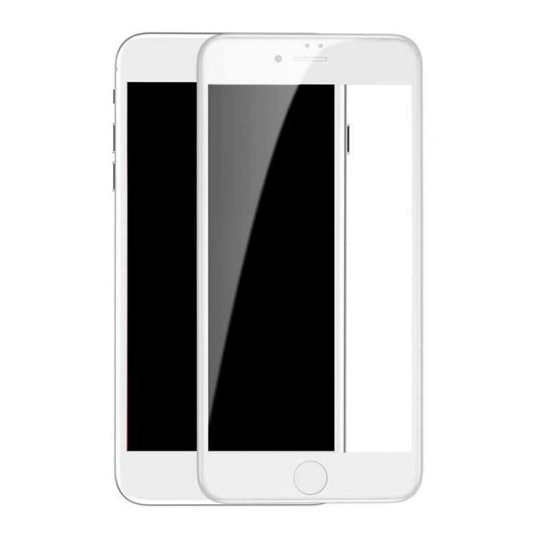 Baseus 0,3mm Arc-surface iPhone 7Plus/8Plus Ekran Koruyucu Beyaz