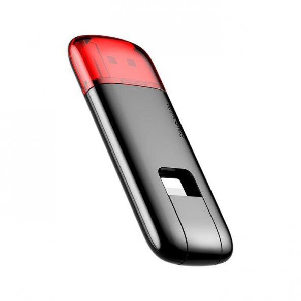 Baseus Kırmızı Obsidian Z1(Lightning/Micro 2 in 1 U disk 32GB) Siyah+Kırmızı