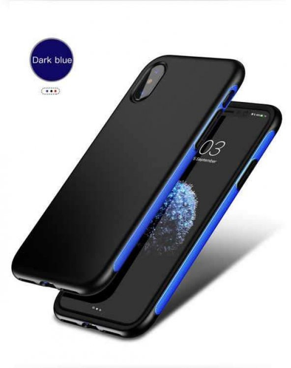 Baseus Bumper iPhoneX Kılıf Koyu Mavi