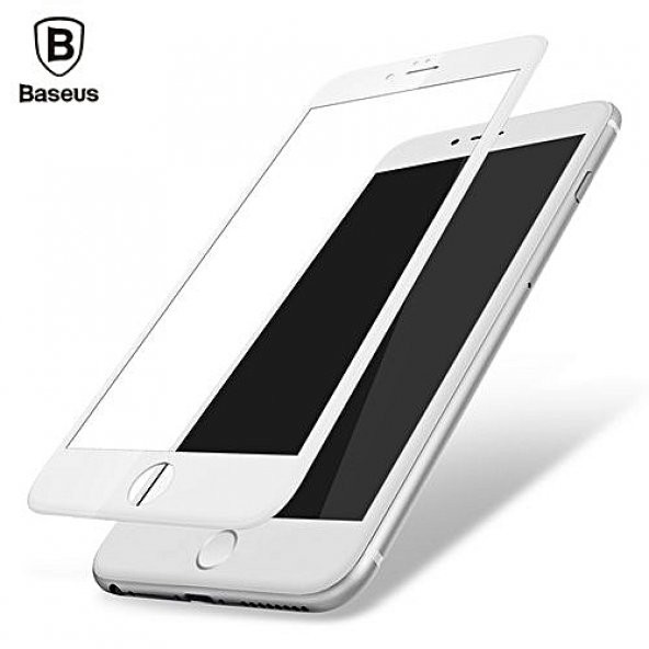 Baseus 0,23mm Silk Screen iPhone 6/ 7/8 Beyaz Ekran Koruyucu