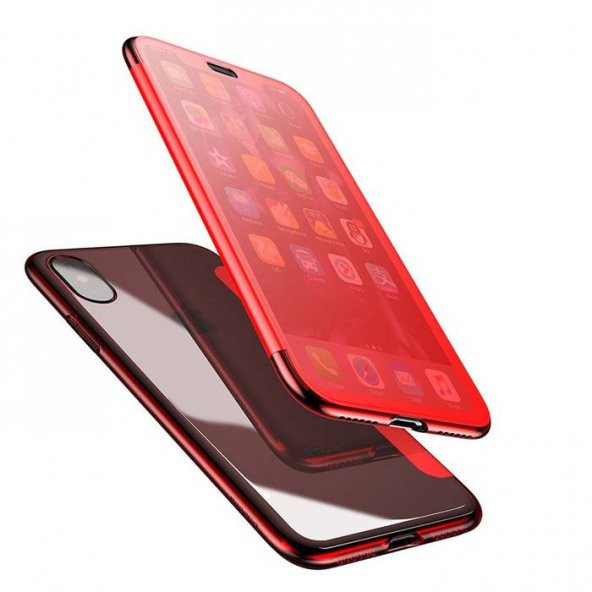 Baseus Touchable Kılıf iPhone X Kırmızı