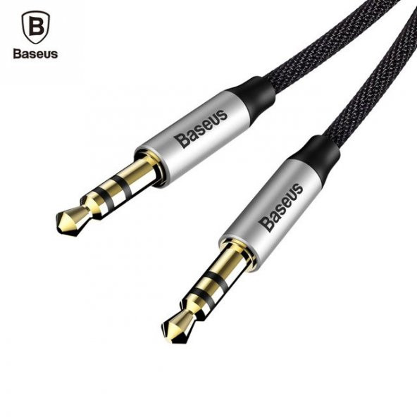 Baseus Yiven Audio Kablo M30 1M Gümüş+Siyah