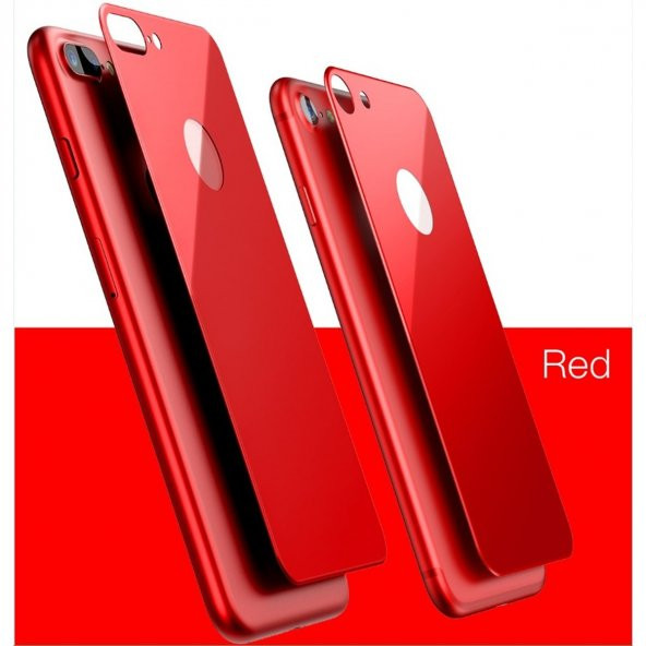 Baseus iPhone 7 Plus/8 Plus 3D Silk-Screen Kırmızı Arka Koruyucu