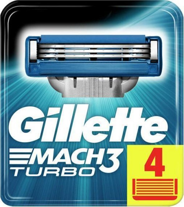 Gillette Mach3 Turbo Yedek Traş Bıçağı 4 Lü