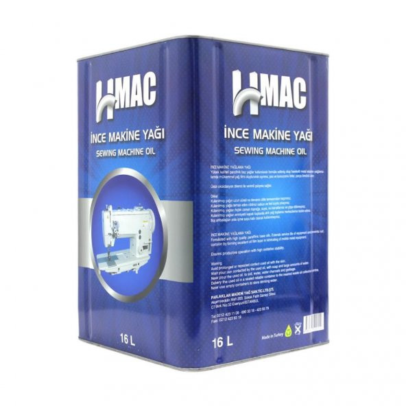 H-Mac İnce Makine Yağı - Dikiş Makinesi Yağı 16 Litre - 2