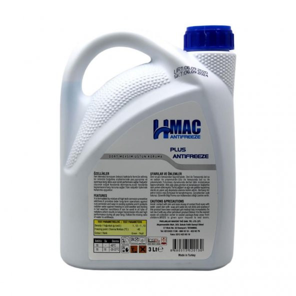 H-Mac Antifriz -40 Derece 3 Lt Uzun Ömürlü Antifiriz (4 Adet) - 5