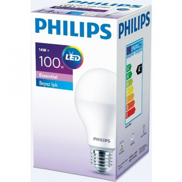 Philips 14W (100W) Led Ampul Beyaz 6500K E27