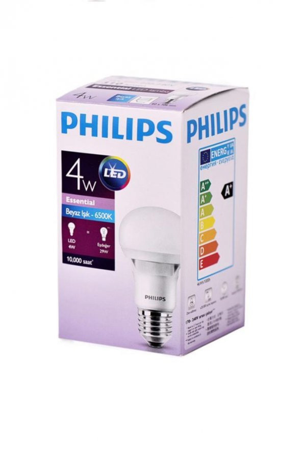 Philips Essential Led Ampul 4-29W E27 Beyaz
