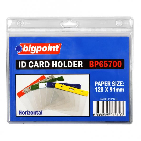 Bigpoint Kart Poşeti Yatay Şeffaf 128x91mm 100lü Poşet