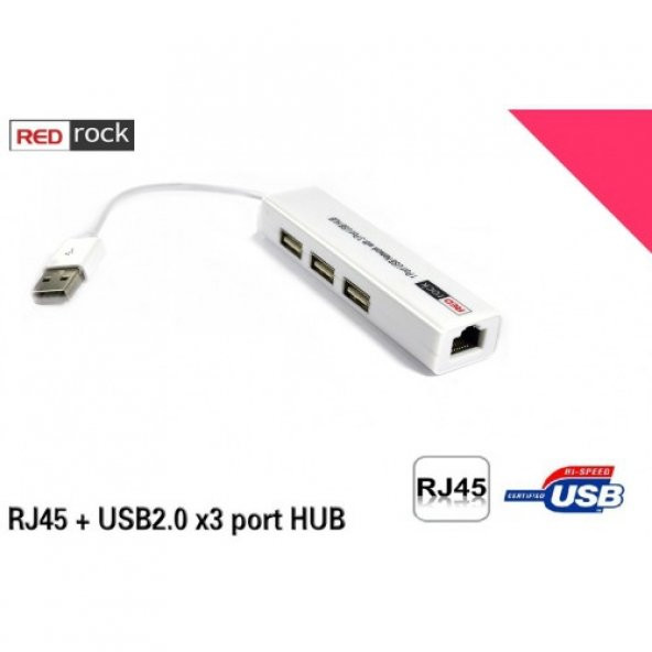 Redrock UHL100 1 Port USB to Eth. + 3 Port USB Hub