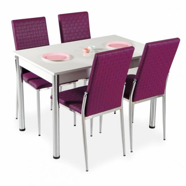 Gökkuşağı Mutfak Masası Yemek Takımı Masa Takımı Sandalye 10 Renk