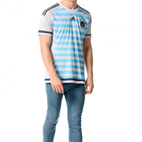 adidas Fb 15 Away Ss Erkek Gri/Turkuaz Fb Forma AN8119 - 2
