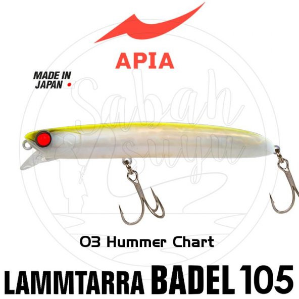Apia Lammtarra Badel 105 15gr Sahte Balık #03 Hummer Chart