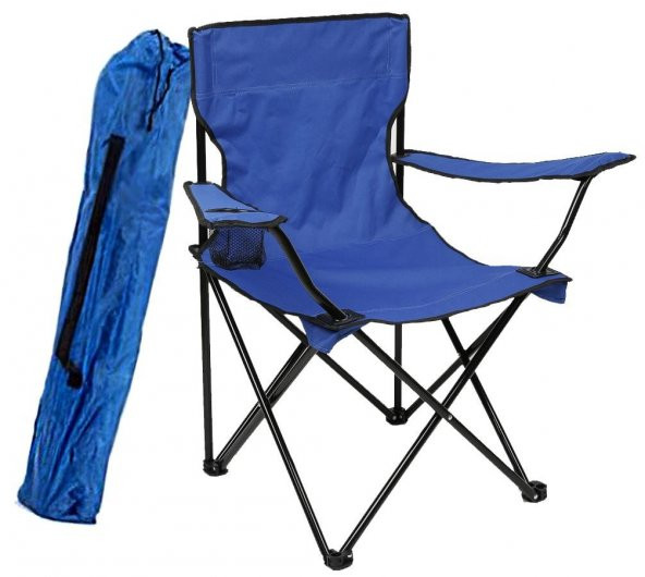 Granit Çantalı Katlanır Kamp Sandalyesi Katlanabilir Koltuk Mavi