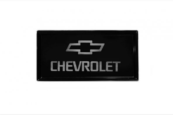 Chevrolet Logolu Küçük Boy Siyah Servis Tabağı
