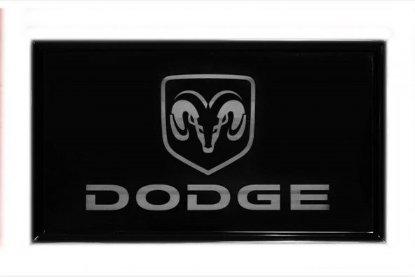 Dodge Logolu Büyük Boy Siyah Servis Tabağı