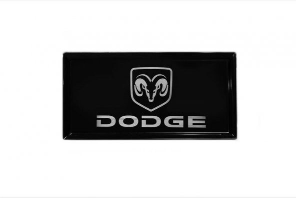 Dodge Logolu Küçük Boy Siyah Servis Tabağı