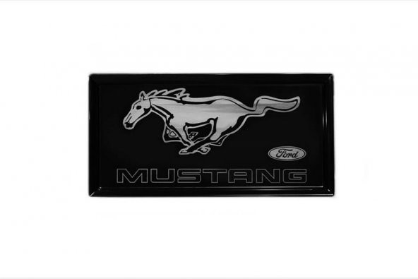 Ford Mustang Logolu Küçük Boy Siyah Servis Tabağı