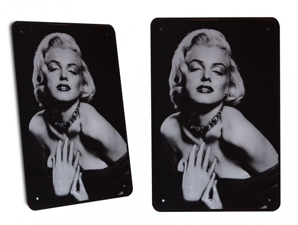 Marilyn Monroe Retro Metal Dekoratif Büyük Boy Tabela (4)