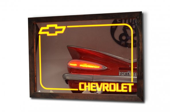 Chevrolet Sarı Ledli Dekoratif Ayna