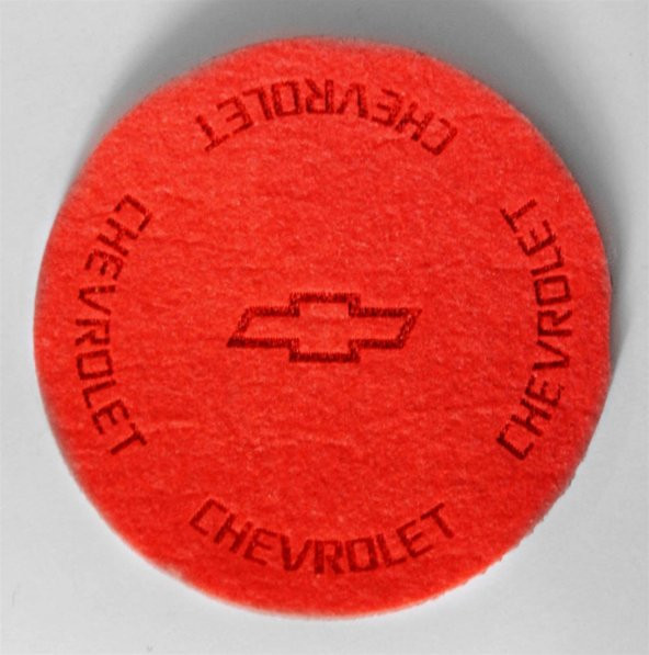 Chevrolet Logolu Kırmızı Keçe Bardak Altlığı