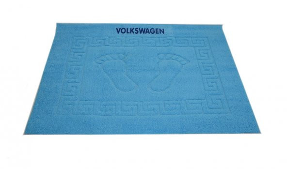Volkswagen Logolu Açık Mavi Banyo Paspası