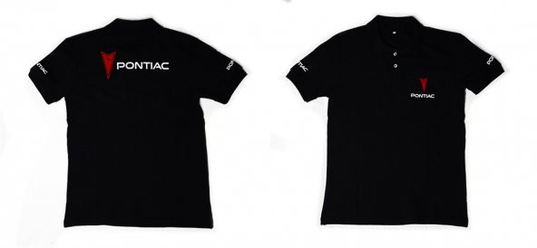 M T-Shirt Pontiac Logolu Siyah Polo Yaka