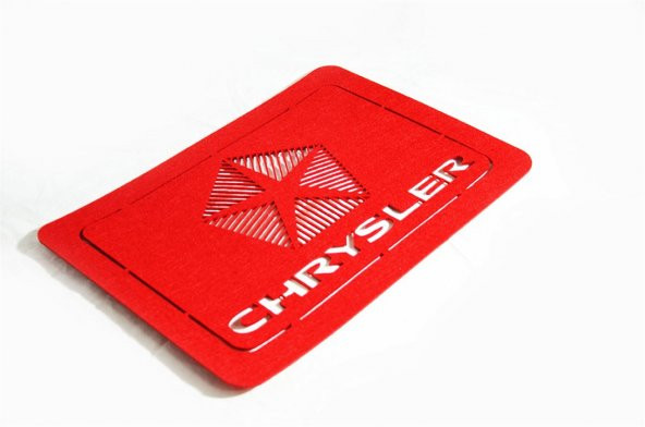 Chrysler Logolu Kırmızı Keçe Amerikan Servis (4lü Paket)