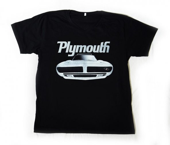 XXL T-Shirt Sıfır Yaka 1970 Plymouth Road Runner Super Bird Dijital Baskılı Siyah