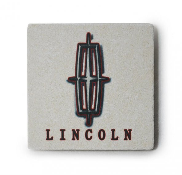 Lincoln Logolu Doğal Limra Taşı Bardak Altlığı