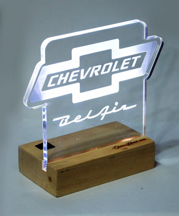 Chevrolet Belair Logolu Masaüstü Led Aydınlatma
