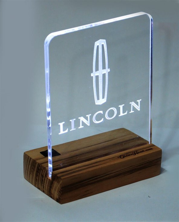 Lincoln Logolu Masaüstü Led Aydınlatma