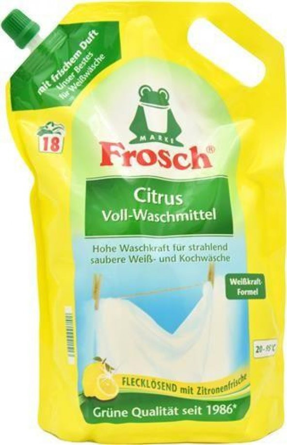 Frosch Citrus Leke Çözücü Çamaşır Deterjan Limon Refill 1,8 Lt