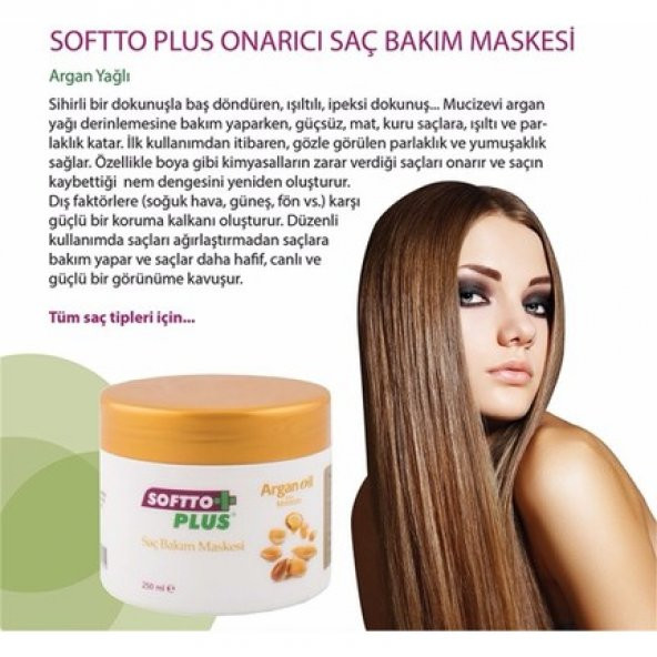 Softto Plus Saç Bakım Maskesi 250 ml